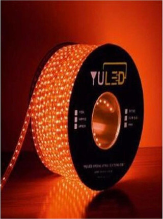Yuled Kırmızı 3 Çipli İç Dış Mekan Silikonlu Şerit LED 220V - Volt 100 Metre + 2 Ad Güç Fişi