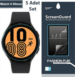 Gor Sm Galaxy Watch 4 40mm Darbe Emici Ekran Koruyucu 5 Adet Set-(5775)