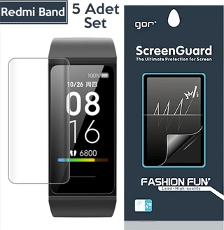 GOR Xiaomi Mi Band 5-4 Akıllı Bileklik Ekran Koruyucu  5 ADET SET-(5775)