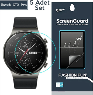 Gor Huawei Watch Gt 2 Pro  Darbe Emici Ekran Koruyucu 5 Adet Set-(5775)