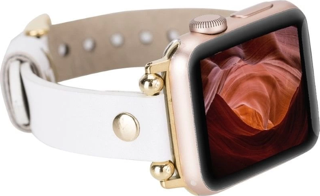 Apple Watch Uyumlu Deri Kordon 38-40-41mm FRG F3 Beyaz