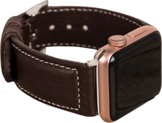 Apple Watch Uyumlu Deri Kordon 42-44-45mm NM4-AS3 Kahve