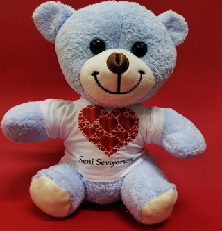 Seni Seviyorum Yazılı Tişörtlü Ayıcık