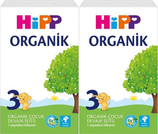 Hipp Organik Devam Sütü 600GR No:3 (1 Yaş ve Üzeri) (2 Li Set)