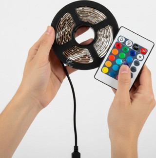 2 Metre Kumandalı USB LED Şerit Işık – Renk Ayarlı Dekoratif Ortam ve Ambiyans Aydınlatması (5314)
