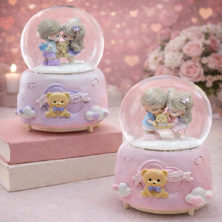 Büro Ev Ofis Dekoru için Tekli Maksi Sevimli Çift Kar Küresi