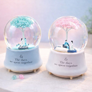 Büro Ev Ofis Dekoru için Tekli Romantik Tema Kar Küresi