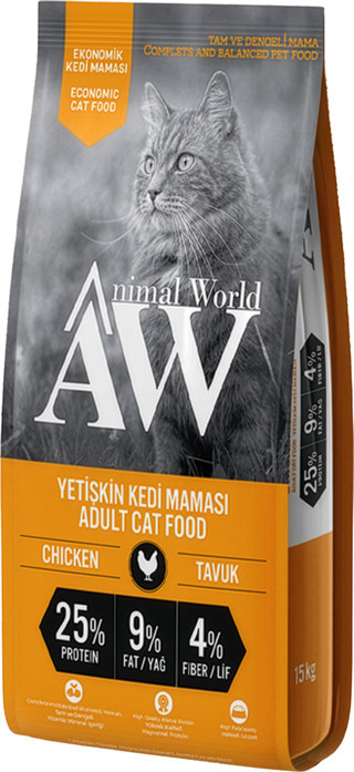 Animal World Tavuk Etli Yetişkin Kedi Maması 15 Kg
