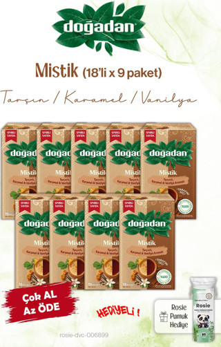 Doğadan 9 Paket Mistik Poşet Çay 18'li ve Rosie