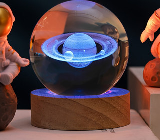 Renk Değiştiren Satürn Gezegen Cam Küre