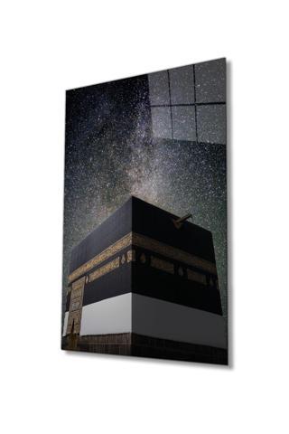 Pi Dekorasyon Kabe Kutsal Topraklar Dini İslami Cam Tablo Ev Ve Ofis Duvar Dekoru Hediyelik Büyük Tablo 4 mm Cam