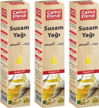 Cemil Efendi Susam Yağı Soğuk Pres 3 Adet 250Ml