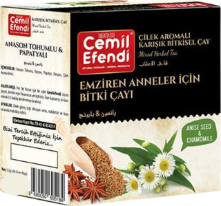 Cemil Efendi Emziren Anneler İçin Bitki Çayı 45 Li Anason Tohumlu Papatyalı Çilek Aromalı Anne Sütü Arttırıcı