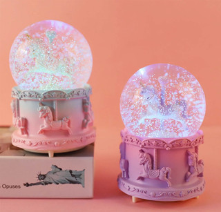 Müzikli Unicorn Kar Küresi (Orta Boy)