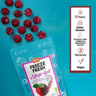 Pol's Freeze Fresh Dondurularak Kurutulmuş Magic Ball Böğürtlenli Elma Topları 16 gr 