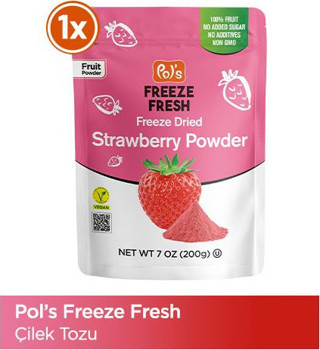 Pol's Freeze Fresh Çilek Tozu 200 g 