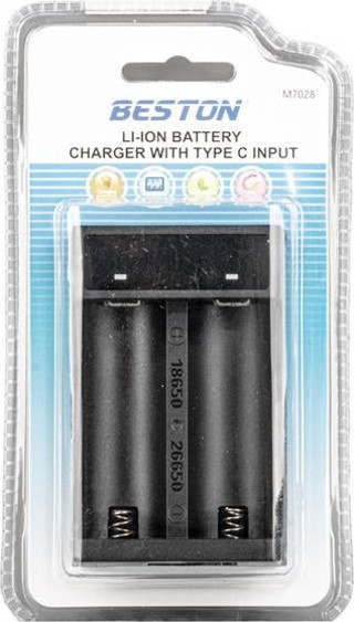 Beston M7028 18650/21700/2660 Type-C Çıkışlı Hızlı Pil Şarj Cihazı
