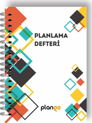 Plango Beyaz Kareler Günlük Planlayıcı Defter - Daily Planner - Ders Çalışma Planlayıcı Defteri - Planlama