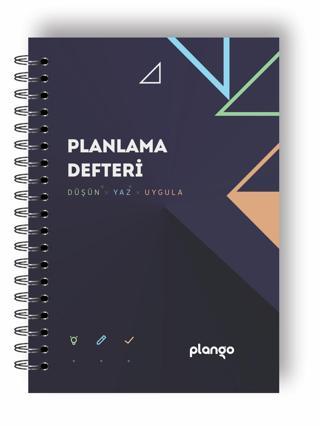 Plango Siyah Lacivert Günlük Planlayıcı Defter - Daily Planner - Ders Çalışma Planlayıcı Defteri - Planlama