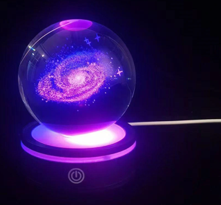 Usb'li Samanyolu Tasarımlı Dönen Cam Küre