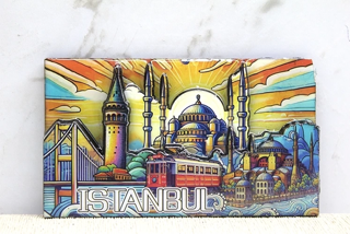 Ahşap İstanbul Temalı Magnet Alk4365