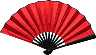 Plastik Kumaş Yelpaze 12'li Kırmızı