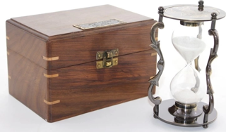 Ahşap Kutulu Pirinç Kumsaati Ksk2060