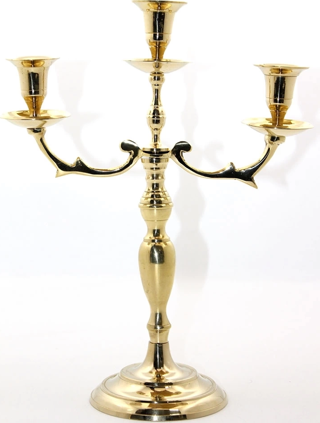 Pirinç 3'lü Şamdan 27588