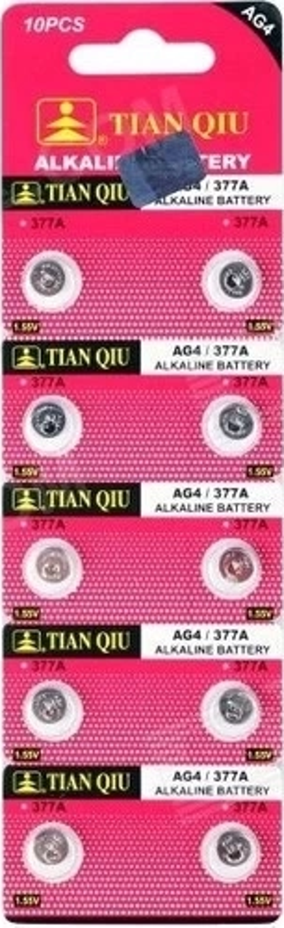 TıanQıu Ag4 Lr626/377 Alkalin 10'lu Düğme Pil