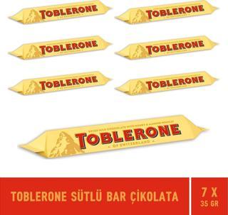 Toblerone Sütlü Bar Çikolata 35 gr - 7 Adet