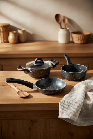 Bernardo Sakura 4 Parça Tencere Seti Gri