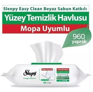 Sleepy Easy Clean Beyaz Sabun Katkılı Mopa Uyumlu Yüzey Temizlik Havlusu 80 Yaprak 12'li
