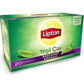 Lipton Bergamot Aromalı Yeşil Çay 20'li 30 Gr. (Bitki Çayı) (6'lı)