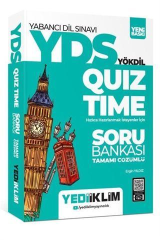 YDS - YÖKDİL Quiz Time Tamamı Çözümlü Soru Bankası - Yediiklim Yayınları