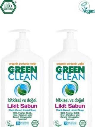 U Green Clean Organik Portakal Yağlı Likit Sabun 500 Ml 2 Li Set
