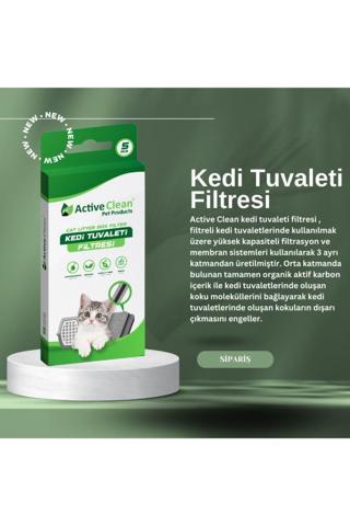 Active Clean Kedi Tuvaleti Filitresi 20-9cm 5 li Paket