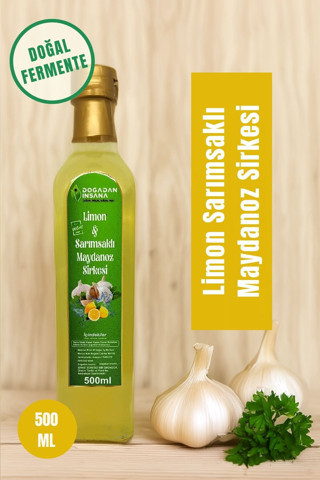 Doğadan İnsana Limon Sarımsaklı Maydanoz Sirkesi Doğal Fermente 500 ml