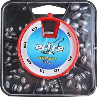 EFFE Elips Kutu Kıstırma Kurşunu 100g Plastik Kutulu Yarma Kurşun