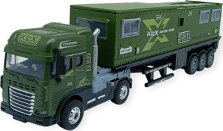 Vardem Metal Tır 1:24 - Sesli Işıklı Karavan Tır 39 cm - Yeşil