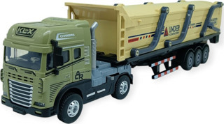 Vardem Metal Tır 1:24 - Sesli Işıklı Kum Taşıyıcı Tır 39 cm - Haki