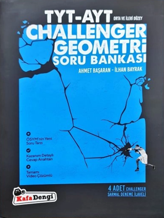 TYT Challenger Geometri Soru Bankası (Tümü Video Çözümlü) Kafa Dengi Yayınları - Kafa Dengi