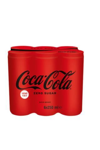 Coca Cola Şekersiz Kutu 6 x 250 ml