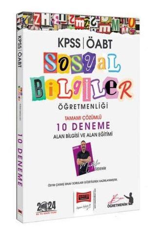 2024 ÖABT Sosyal Bilgiler Öğretmenliği Tamamı Çözümlü 10 Deneme Sınavı - Mustafa Özdemir - Yargı Yayınları