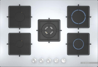 Bosch PNQ7B2O12O Wok Gözlü Beyaz Cam Ankastre Ocak