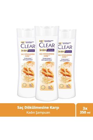 Clear Women Zencefil Özlü Kepeğe Karşı Etkili Şampuan 3 x 350 ml