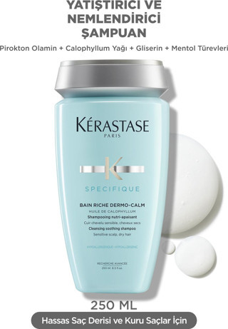 Kerastase Specifique Bain Dermocalm Riche Kuru Saç Derisi Için Hassasiyet Karşıtı Şampuan 250Ml