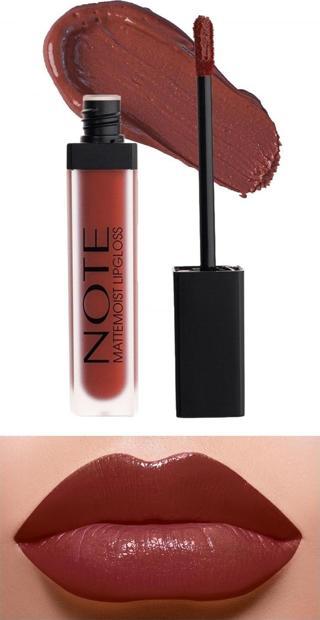 Note Mattemoist Lipgloss Yarı Mat Saten Bitişli Likit Ruj 408 Femme Fatale - Bordo