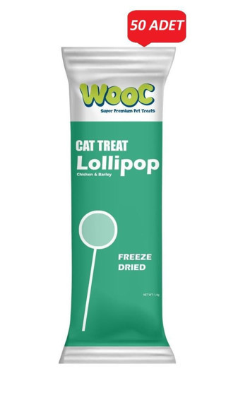Wooc Lollipop Tavuk ve Arpalı Kedi Ödül Maması 1,4 Gr*50 li Paket