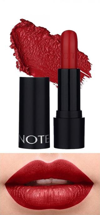 Note Deep Impact Lipstick Kremsi Dokulu Yarı Parlak Ruj 13 Impressive Red - Kırmızı