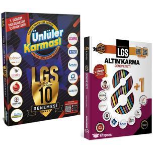 Ünlüler Karması 2023 LGS 1.Dönem 10lu Deneme ve AltınKarma LGS 1.Dönem 8+1 Deneme Seti - Ünlüler Karması Yayınları